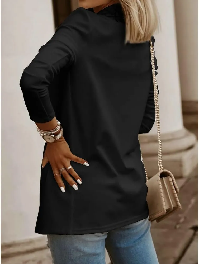 Womens Casual Long Sleeve Blazers Solid Color Knit Blazer Work Office Open Front Blazer Jacket
