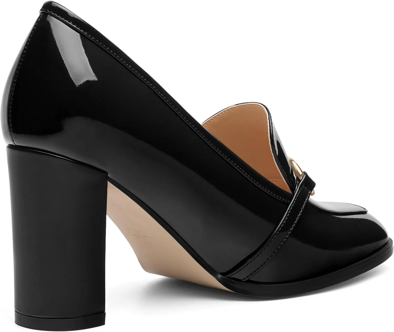 Women's Chunky Heel Square Toe Pumps, Heel High Loafers for Women, Office Commuter Party Prom Single Shoes