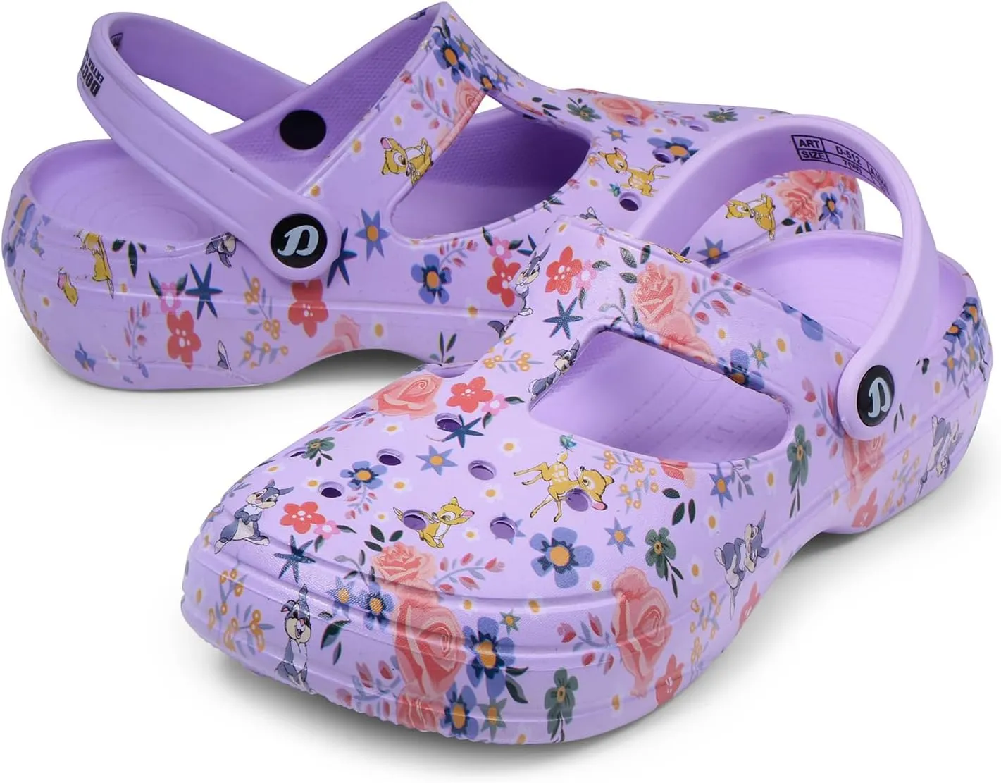 Women's Classic Casual Clogs/Sandals with Adjustable Back Strap for Adult | Comfortable & Light Weight | Stylish & Anti-Skid | Waterproof & Everyday Use Mules for Girls/Ladies D-512