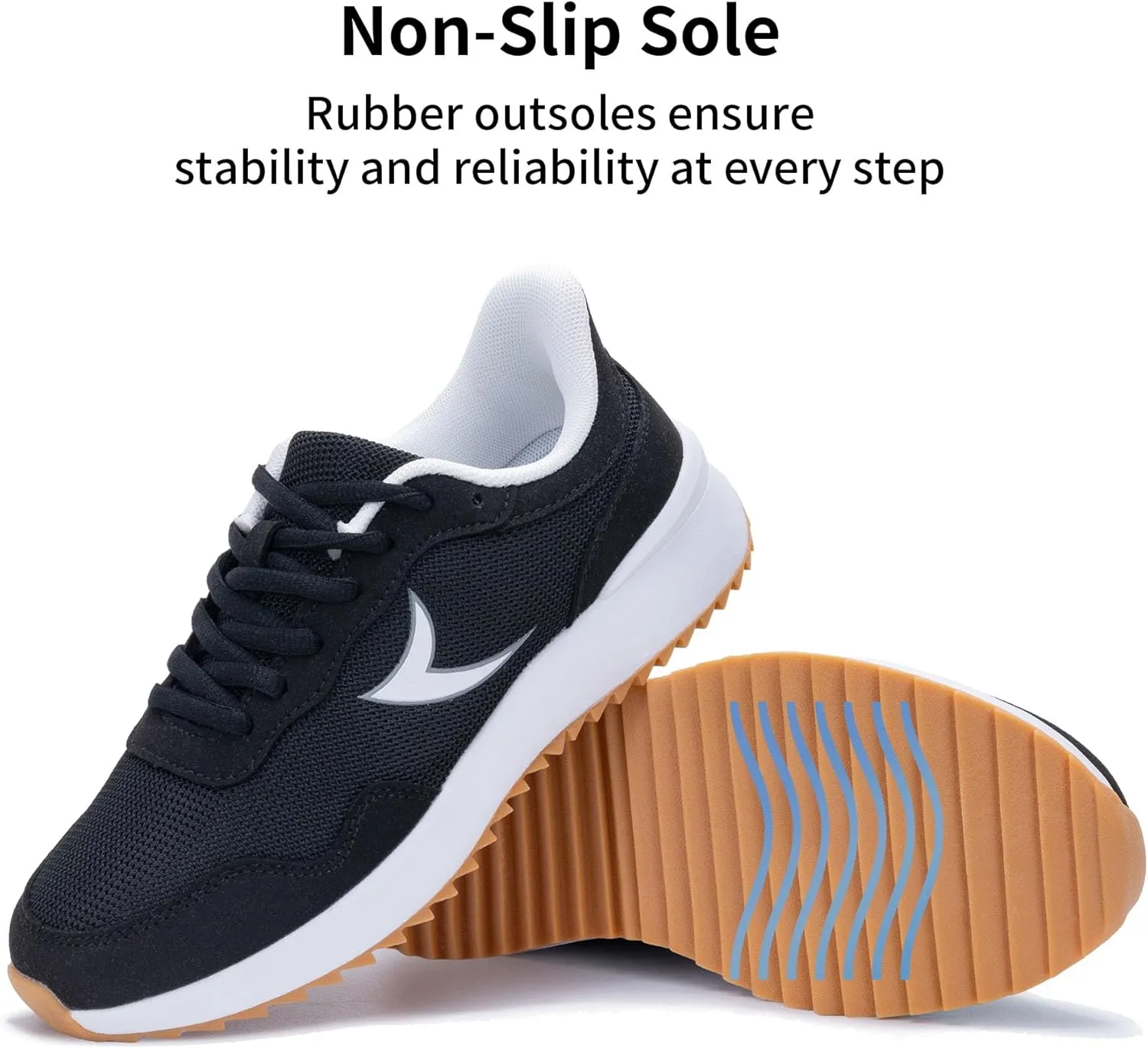 Womens Classic Tennis Shoes Fashion Sneakers Casual Retro Comfort Non Slip Walking Skate Shoe Running Trainers Footwear 6-11