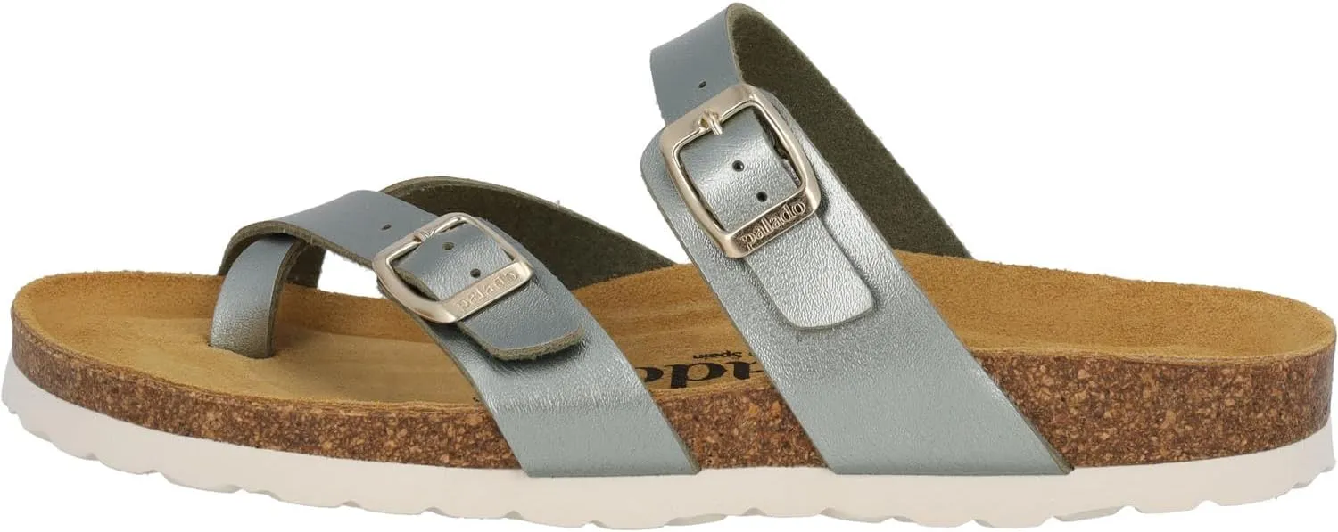 Women's Cres Matt Mules - Elegant Sandals Made in Spain - Comfortable Slippers with Cork Footbed - Fashionable Summer Shoes