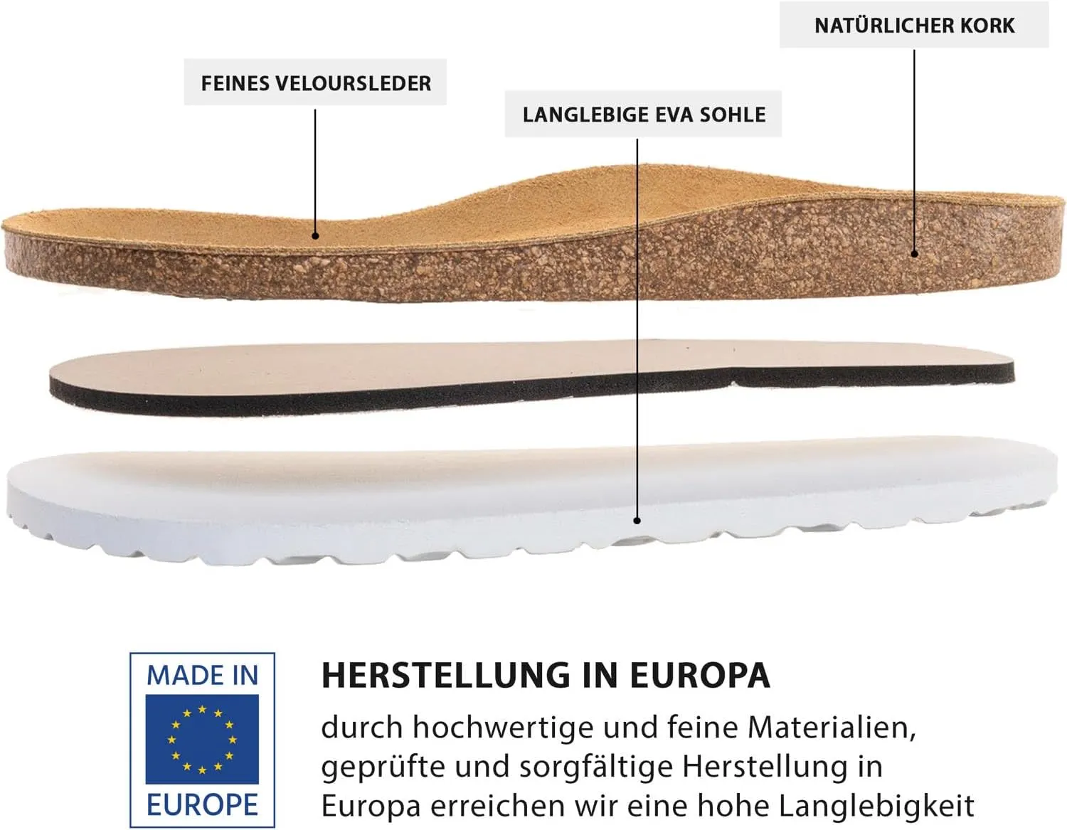 Women's Cres Matt Mules - Elegant Sandals Made in Spain - Comfortable Slippers with Cork Footbed - Fashionable Summer Shoes
