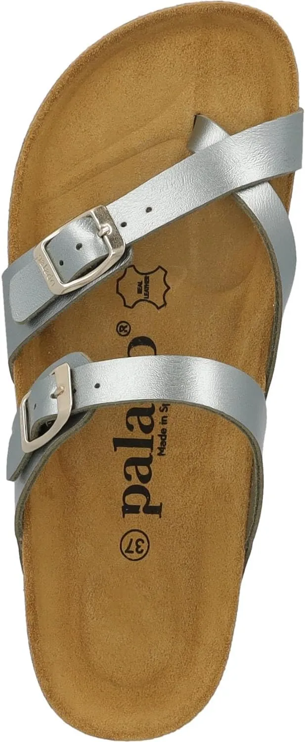 Women's Cres Matt Mules - Elegant Sandals Made in Spain - Comfortable Slippers with Cork Footbed - Fashionable Summer Shoes