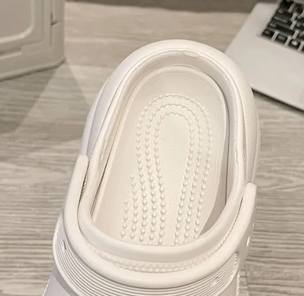 Women's DIY Crystal Bear Platform Clogs Slip On Slides Shoes Beach Sandals Gardener Clog Mules Clog Wedge Sandals Outdoor Beach Shoes