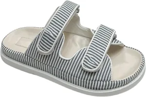 Women's Double Strap Flat Sandals Adjustable Slip On Sandals Summer Beach Shoes