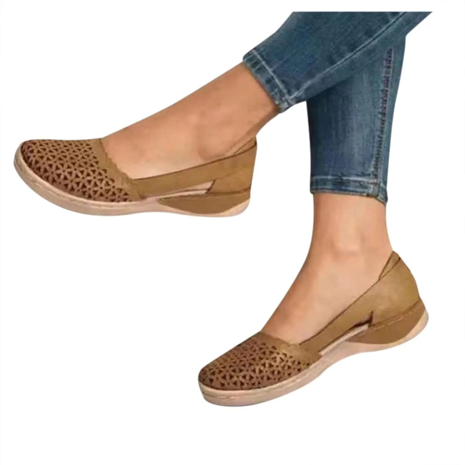 Women's Flats Sandals Bohemian Outdoor Casual Shoes Summer with Arch Support Breathable Sandls