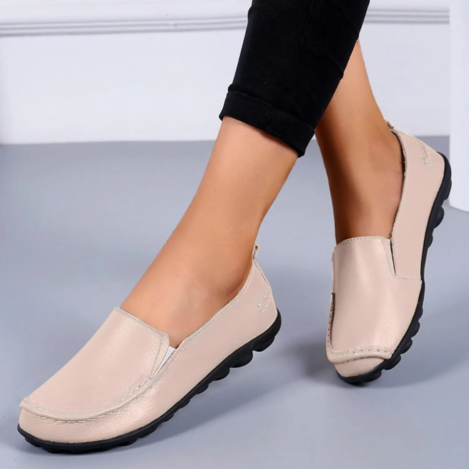 Women's Flats Shoes Slip On Work Shoes Comfort Walking Shoes Lightweight Comfort Penny Loafers Classic Wide Flats