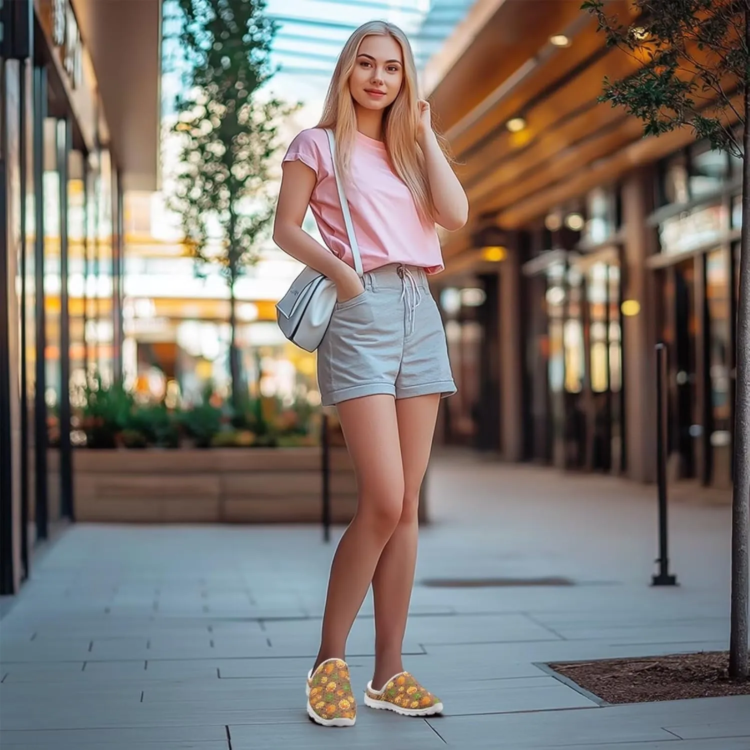 Women's Half Shoes Mules Slip On Sneakers Fashion Comfortable Casual Slippers Walking Vacation Shoes