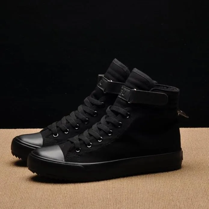 Women's High Top Sneakers Fashion Canvas Lace Up Shoes - Comfortable Walking Casual Shoes with Breathable Design & Hidden Height Increase Platform
