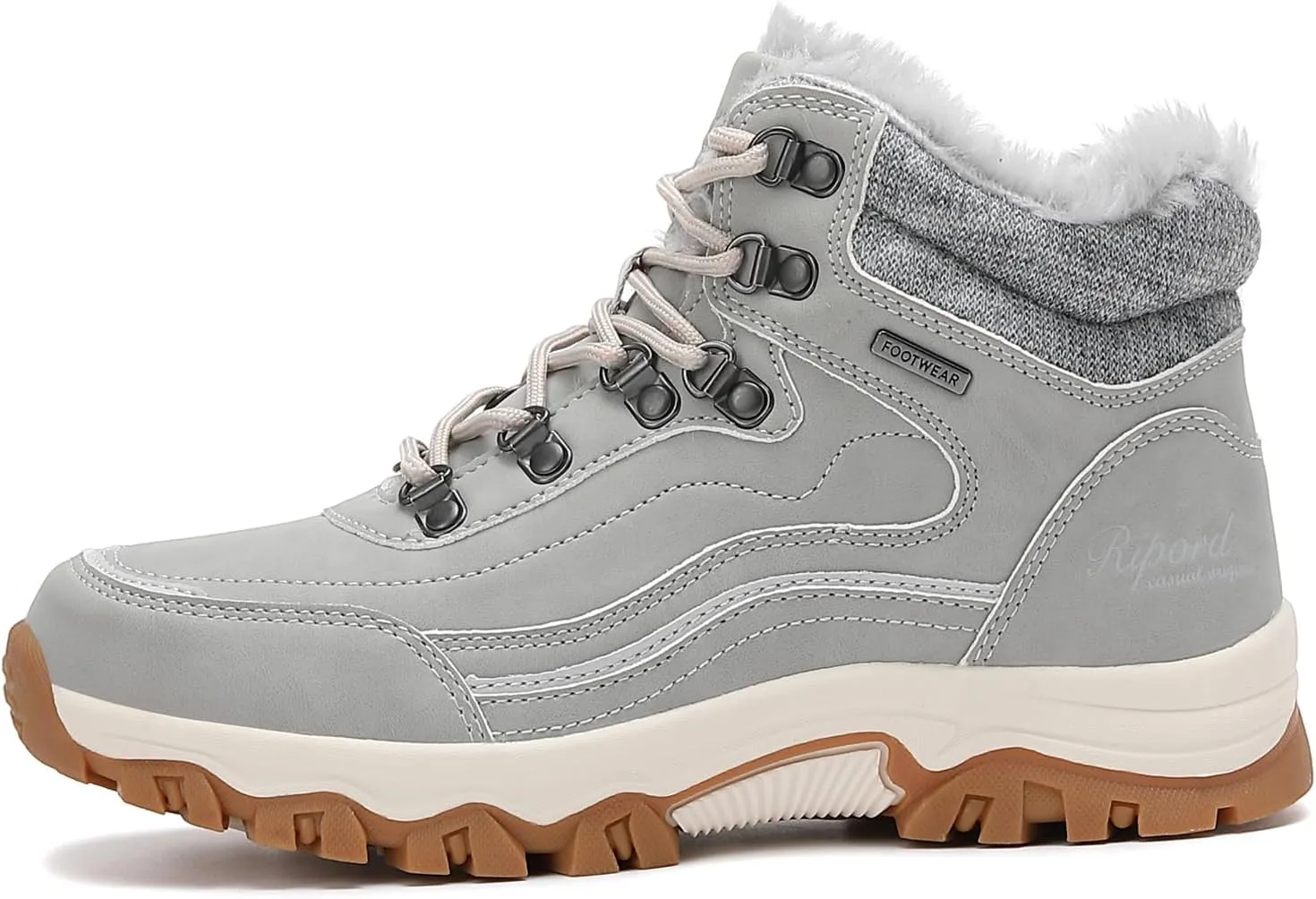 Womens Hiking Snow Boots Winter Boots Comfortable Warm Fur Shoes for Outdoor
