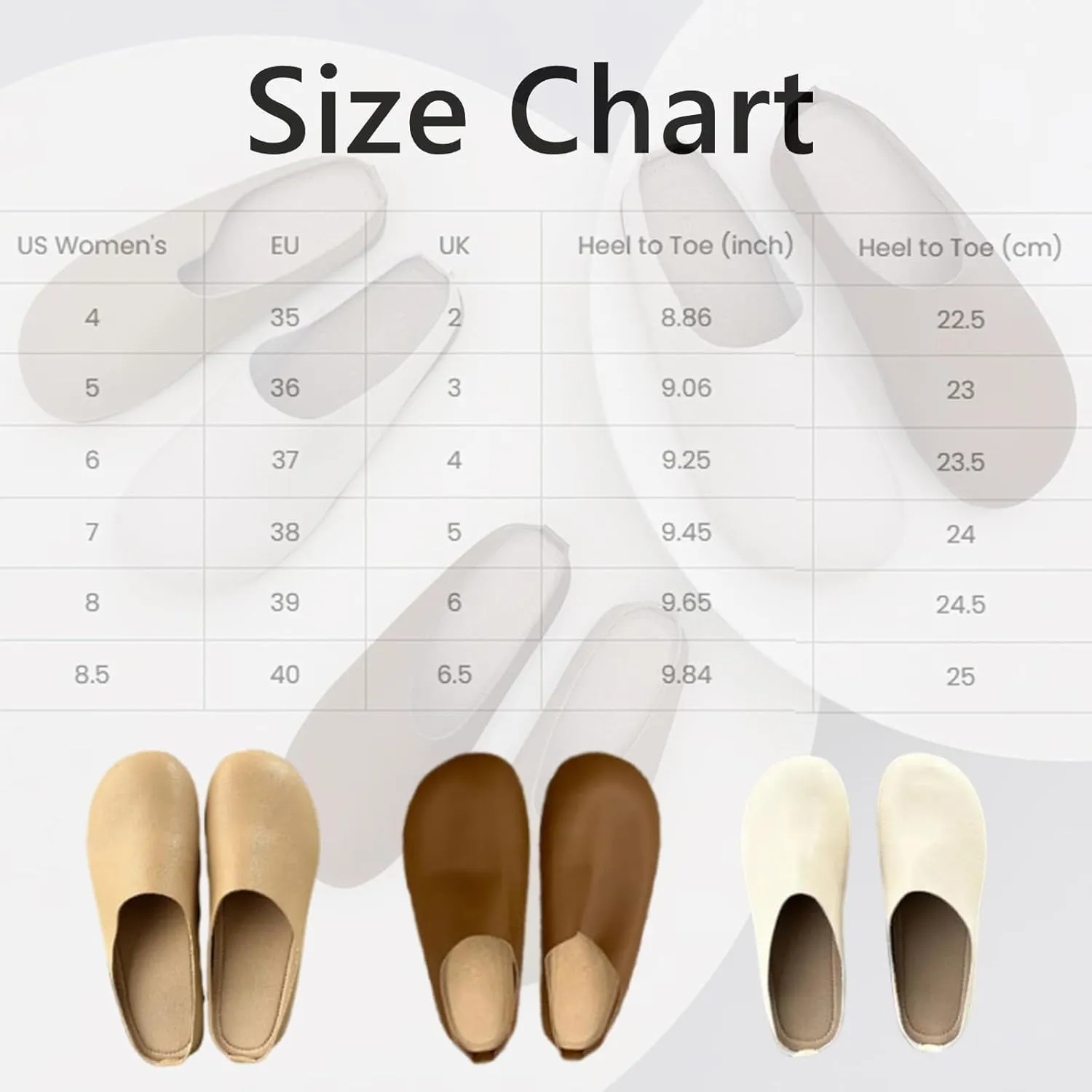 Women's Italian Leather Slippers Orthopedic Shoes, Casual Comfort Lazy Slip on Closed Toe Flat Mules with Arch Support