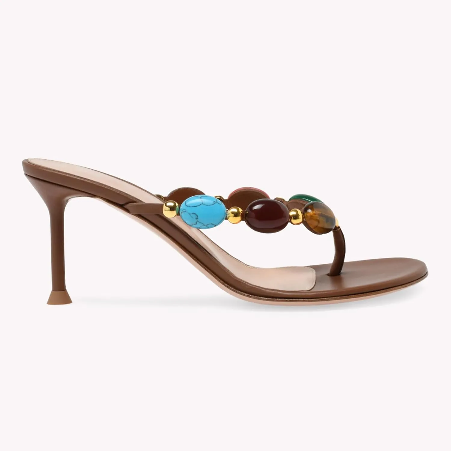 Women's Jewelled Thong Strappy Sandal Summer Mules Mid Kitten Heels Flip Flop Open Toe Fashion Wedding Party Dress Thong Shoes
