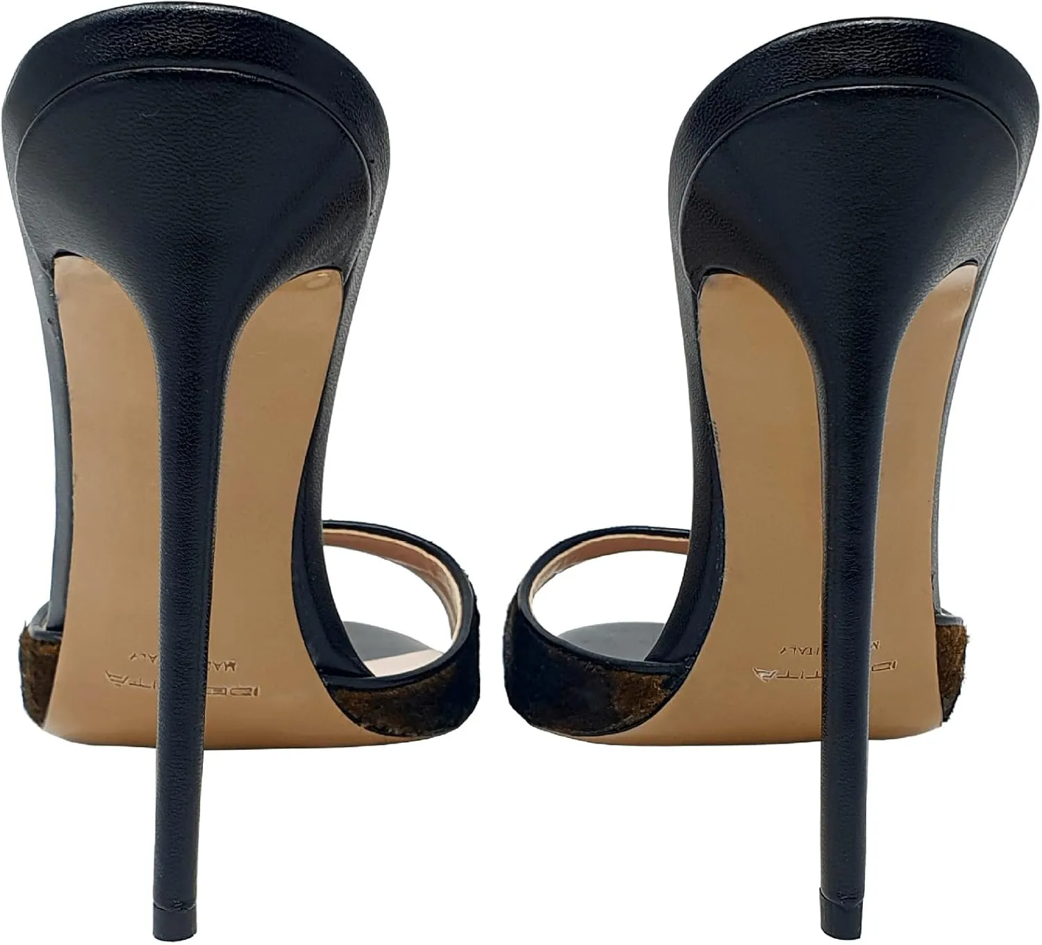 Women's Leather Stilettos High Heels Slides Slip on Crocodile Embossed Slingback Peep Open Toe Pumps Mules Sandals Formal