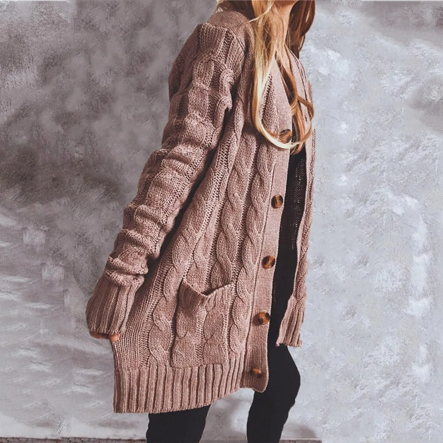 Women's Lightweight Cardigan Sweaters Casual Long Sleeve Open Front Drop Shoulder Oversized Fall Trendy Knitwear