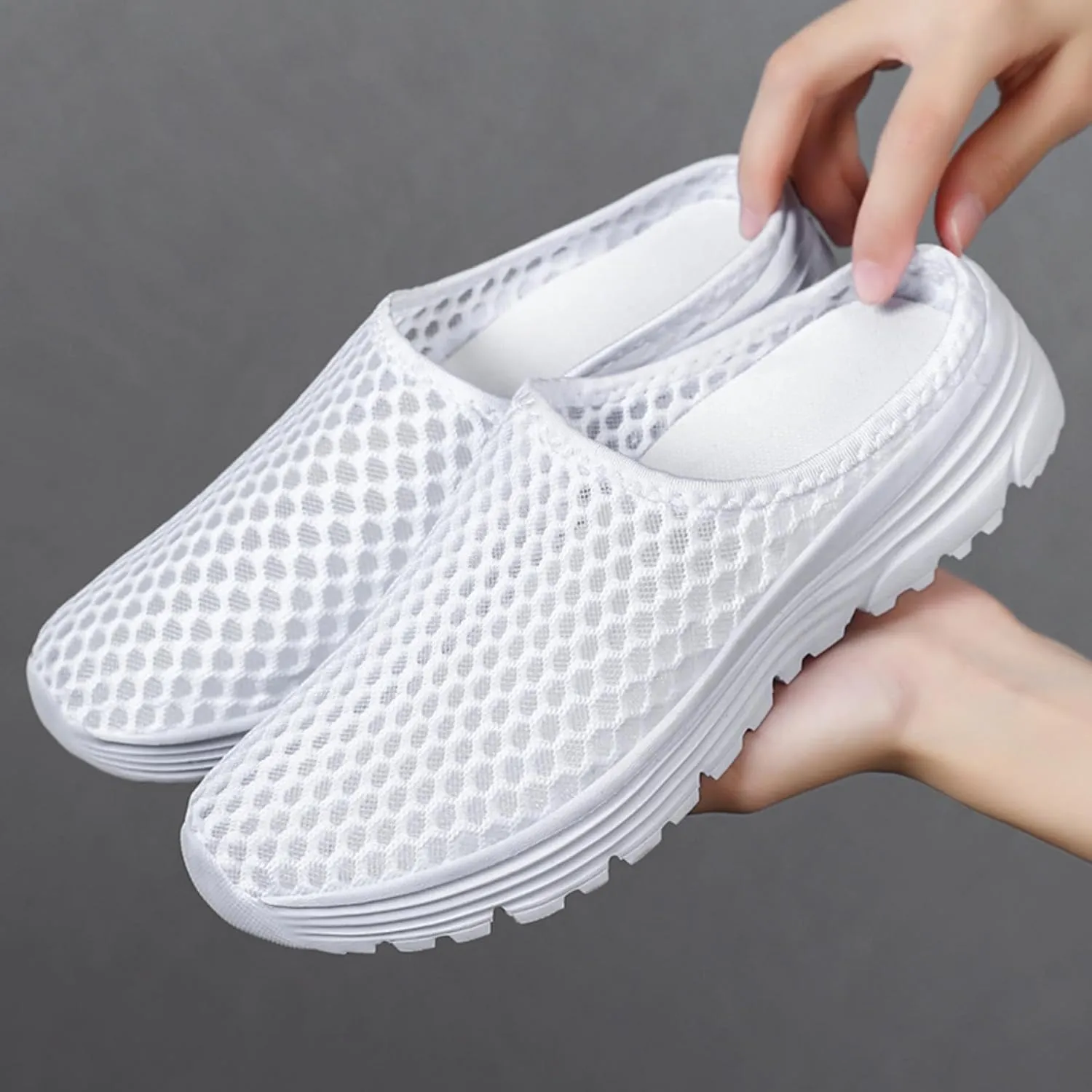 Women’s Lightweight Mesh Garden Shoes – Breathable Summer Slippers, Quick-Dry Outdoor Mules, Unisex Casual Slip-Ons