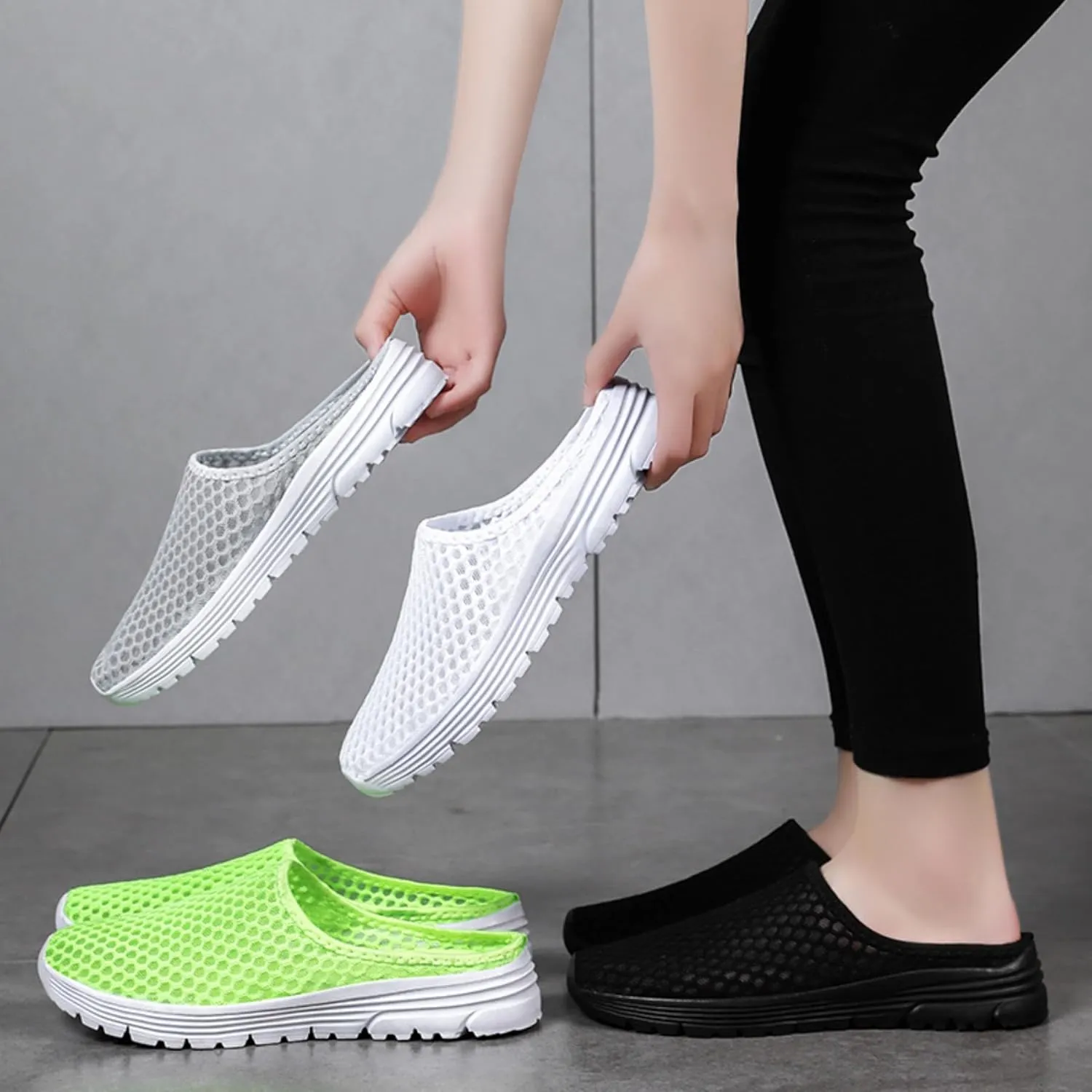 Women’s Lightweight Mesh Garden Shoes – Breathable Summer Slippers, Quick-Dry Outdoor Mules, Unisex Casual Slip-Ons
