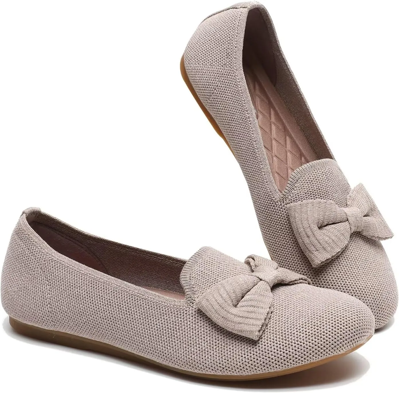 Women's Loafers Flats Comfortable Slip-on Bowknot Walking Dressy Penny Shoes with Arch Support