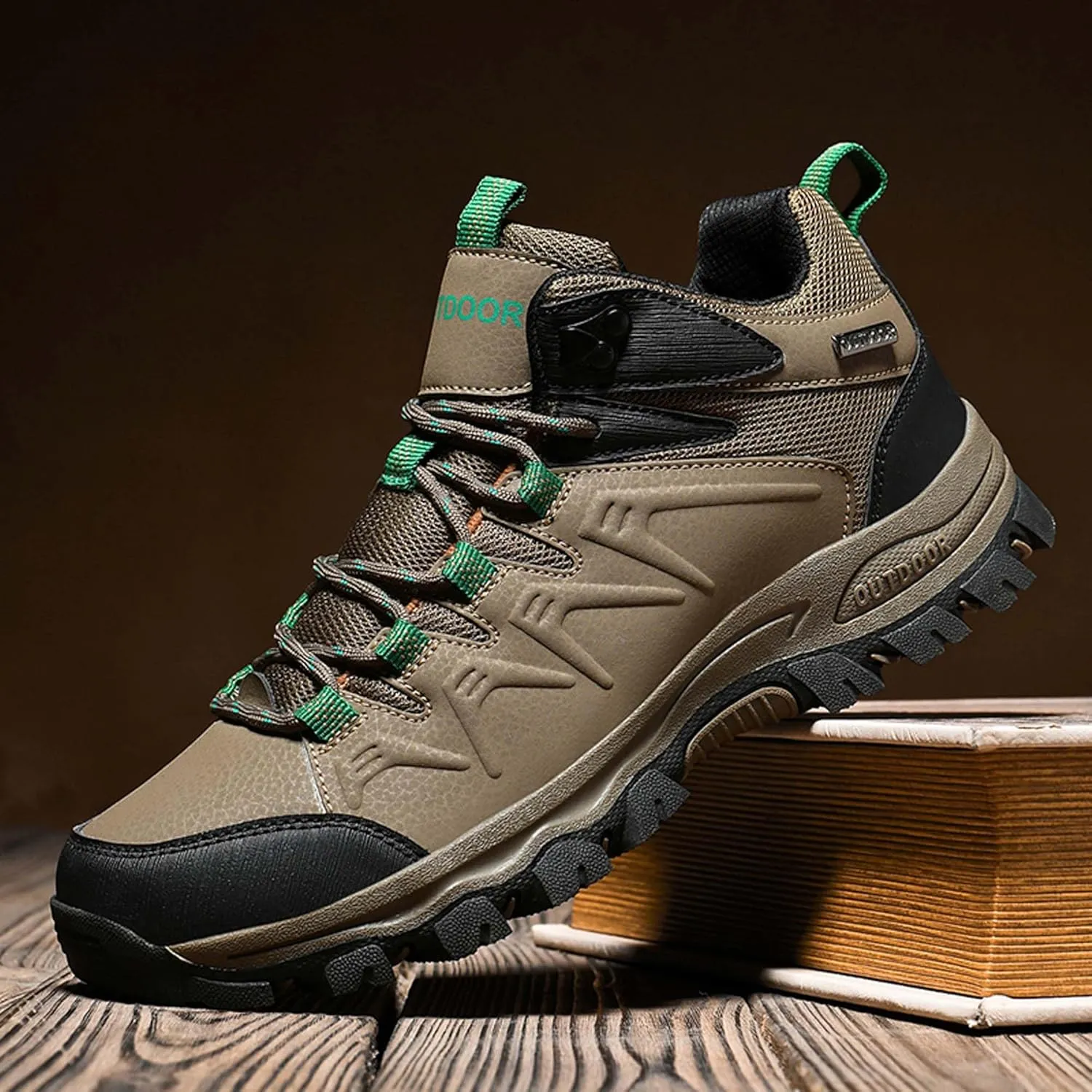 Women's Men‘s Hiking Boots Waterproof Womens Hiking Shoes Comfortable Non-Slip Breathable Hiking Boots Womens Outdoor Trekking Camping Boots Hiking Shoes