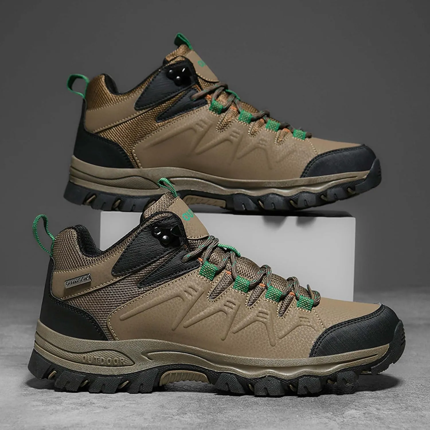 Women's Men‘s Hiking Boots Waterproof Womens Hiking Shoes Comfortable Non-Slip Breathable Hiking Boots Womens Outdoor Trekking Camping Boots Hiking Shoes