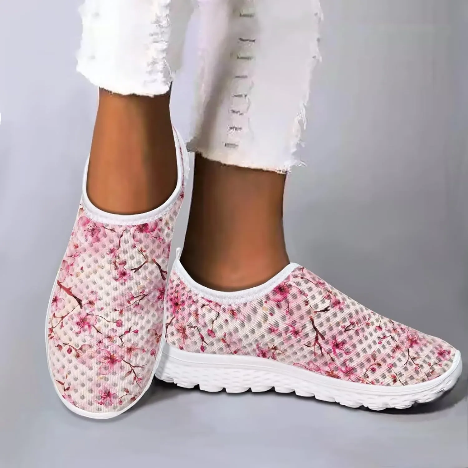 Womens Mesh Sneakers Non Slip Running Tennis Shoes Women Lightweight Soft Sole Walking Shoes