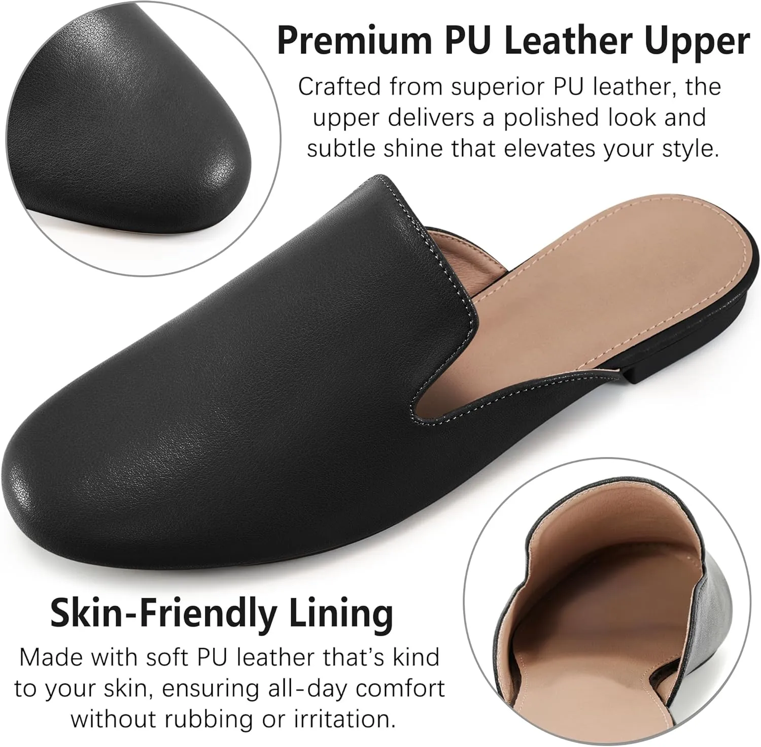 Womens Mules Work Shoes: Comfortable Dress Slip On 2025 Flats for Indoor Outdoor Walking
