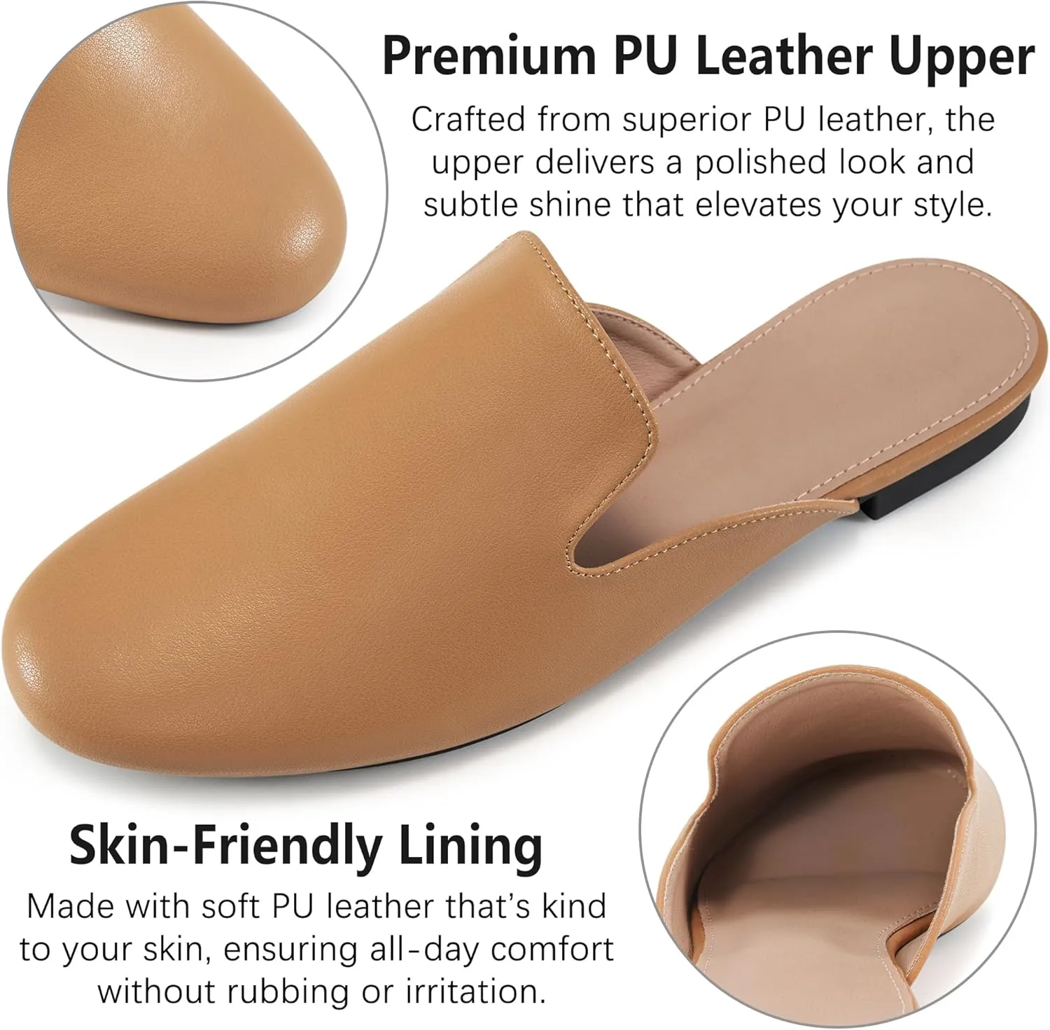 Womens Mules Work Shoes: Comfortable Dress Slip On 2025 Flats for Indoor Outdoor Walking