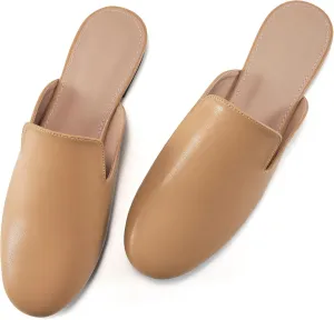 Womens Mules Work Shoes: Comfortable Dress Slip On Flats for Indoor Outdoor Walking
