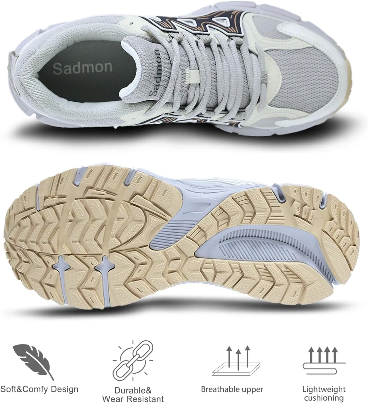 Women's Non-Slip Trail Running Shoes Support Sneakers Tennis Shoes Casual Walking Sneakers
