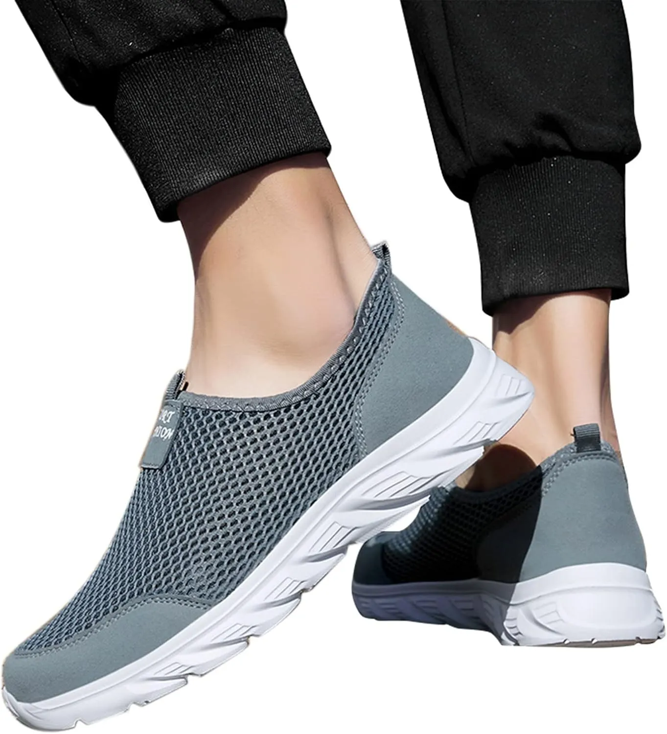 Womens Non Slip Work Shoes Slip On Water Resistant Mens Running Shoes Loafers Dressy Casual Shoes White Sneakers Black Tennis Shoe Trainers Shoe