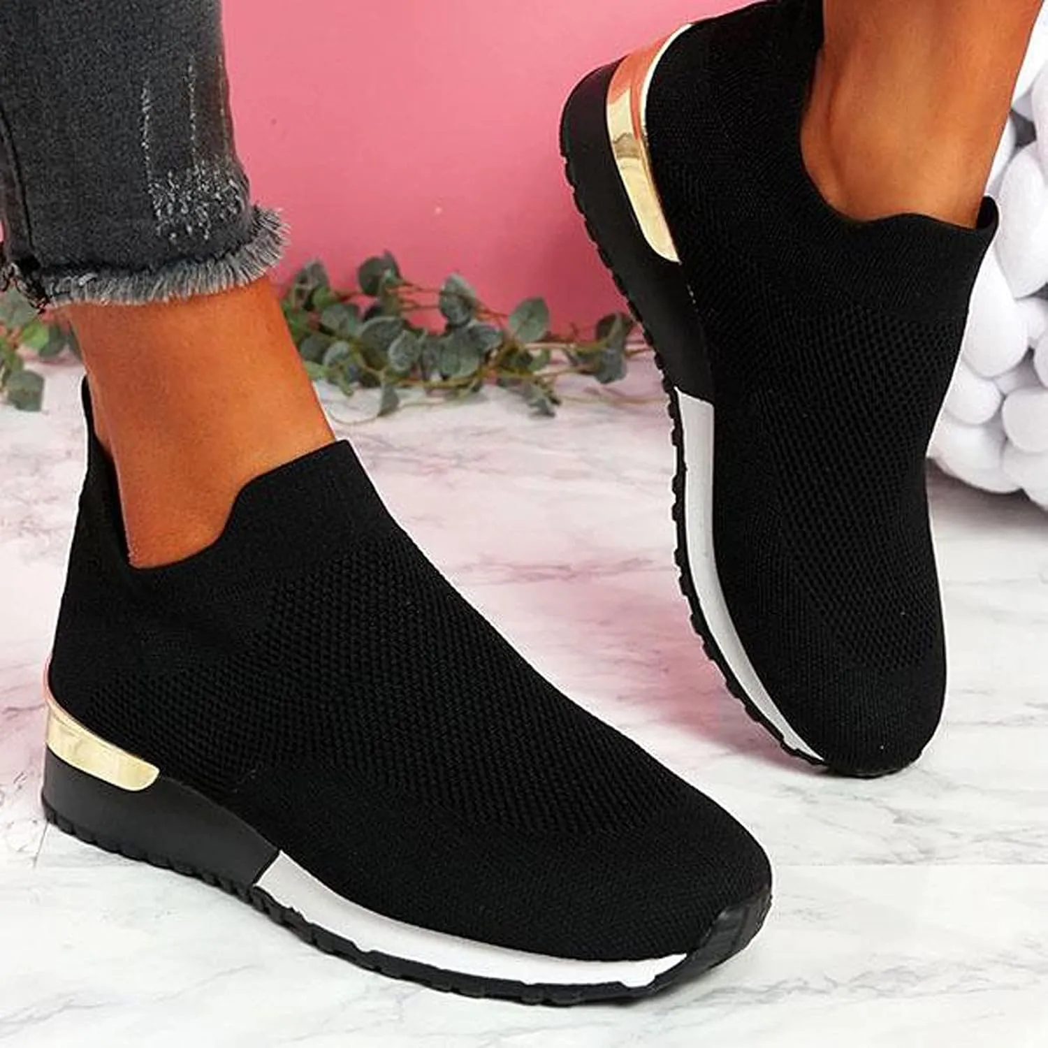 Womens Non Slip Work Shoes Slip On Water Resistant Tennis Shoes Men Mesh Ladies Casual Shoes High Top Sneakers Platform Tennis Shoe Loafers Shoe