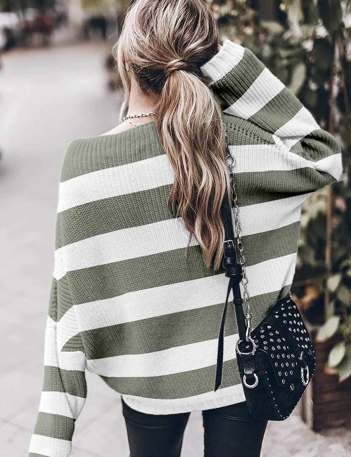 Womens Oversized Sweaters Loose Solid Casual Long Sleeve Mock Neck Knitted Jumper Tops