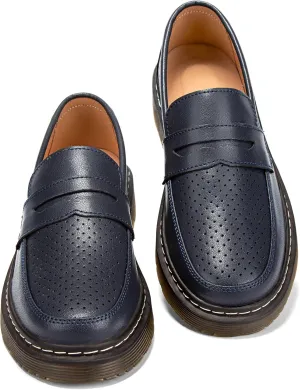 Women's Penny Loafers Breathable Perforated Loafers for Women