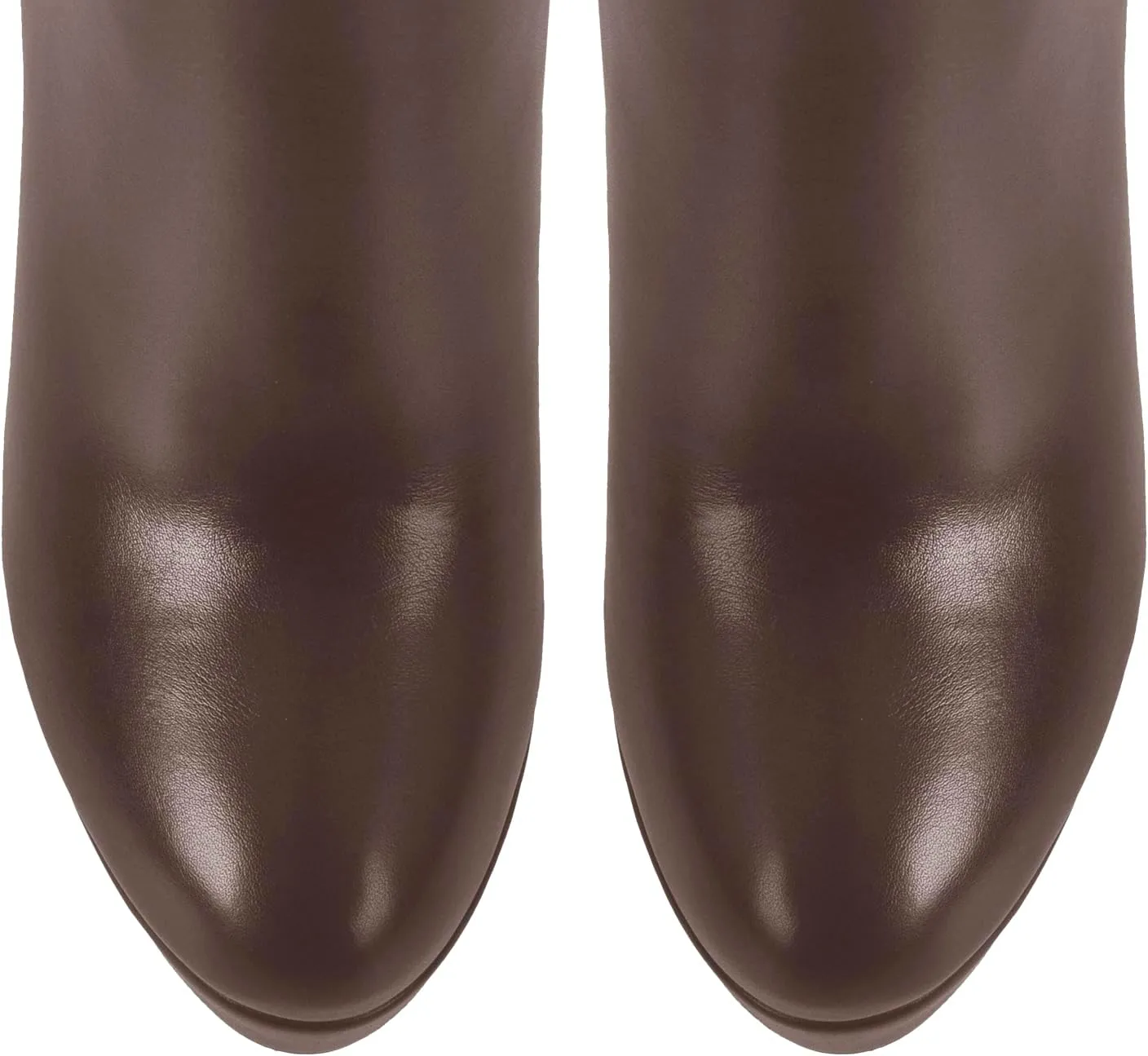 Women's Platform Knee High Boots Solid Color Side Zipper Block High Heels
