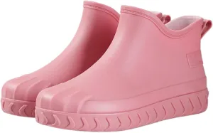 Women's Rain Boots Outdoor Non-Slip Boots Short Ankle Boots Garden Boots Women's Lightweight Waterproof Rain Boots (Pink,9)