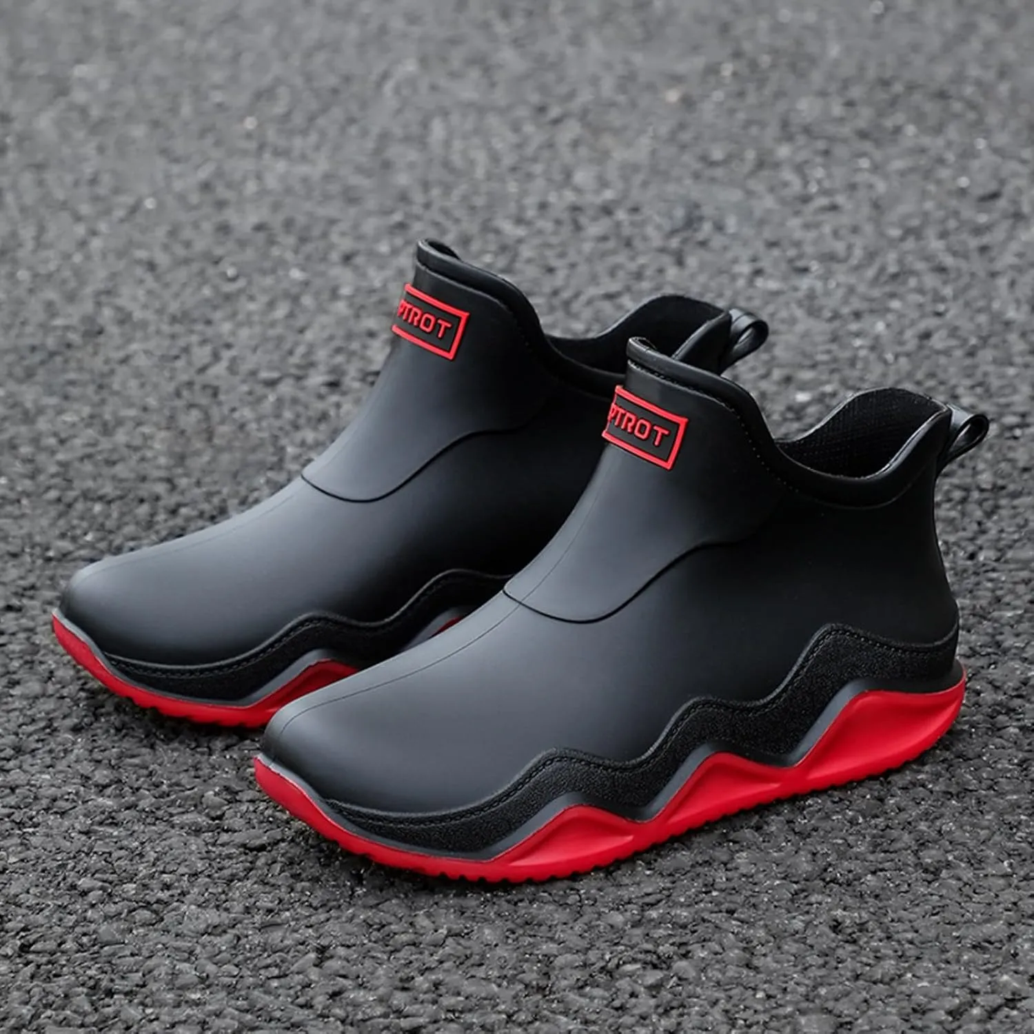 Womens Rain Boots Wide Width Mens Grounded Footwear Women's Black Booties Heels Barefoot Shoes Mens Rain Boots Slip On Non-Slip Rubber Waterproof Mens Boots Casual