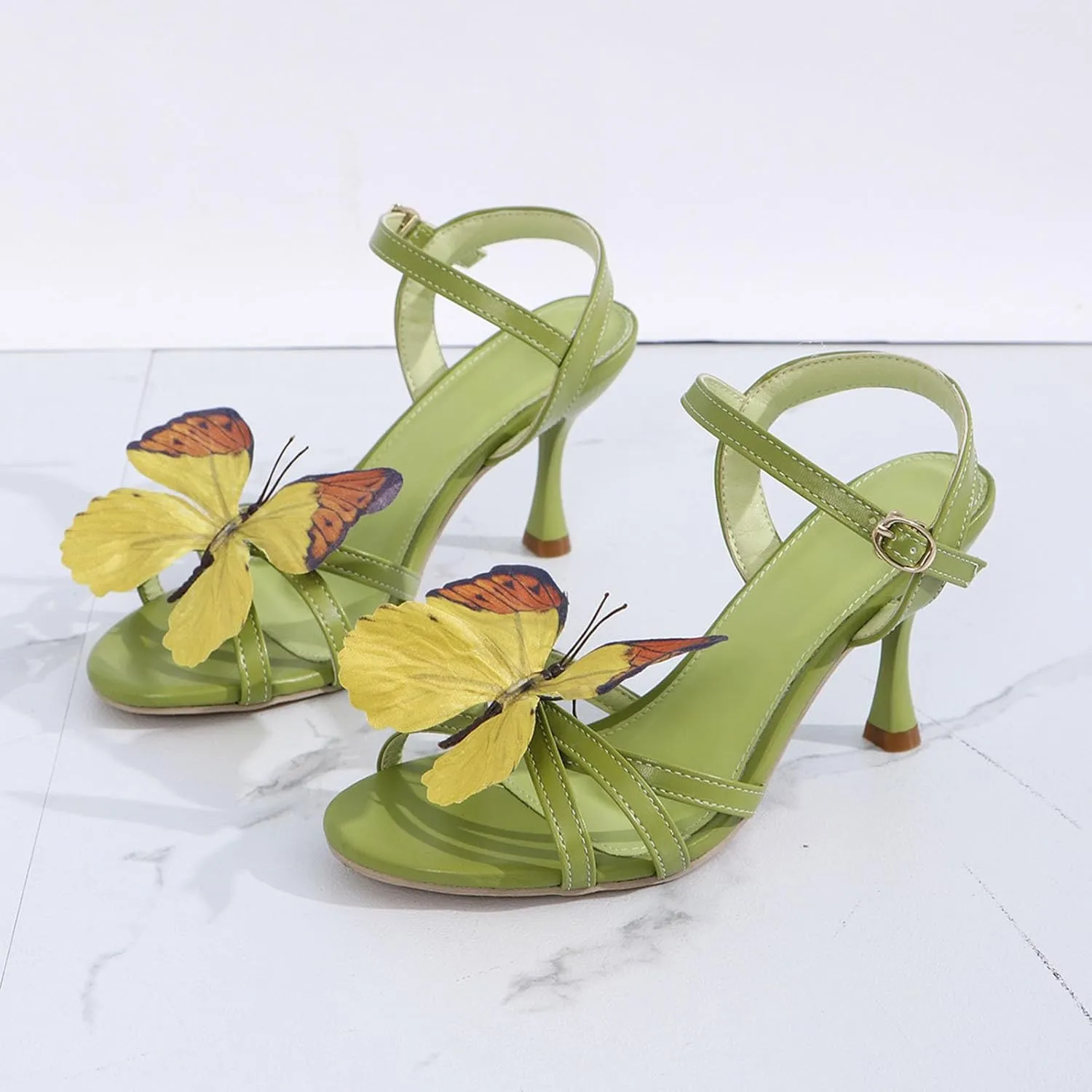 Womens Sandals Open Toe Dress Sandals with Ankle Strap Wedding Party Black Prom Heels Summer Dress Shoes