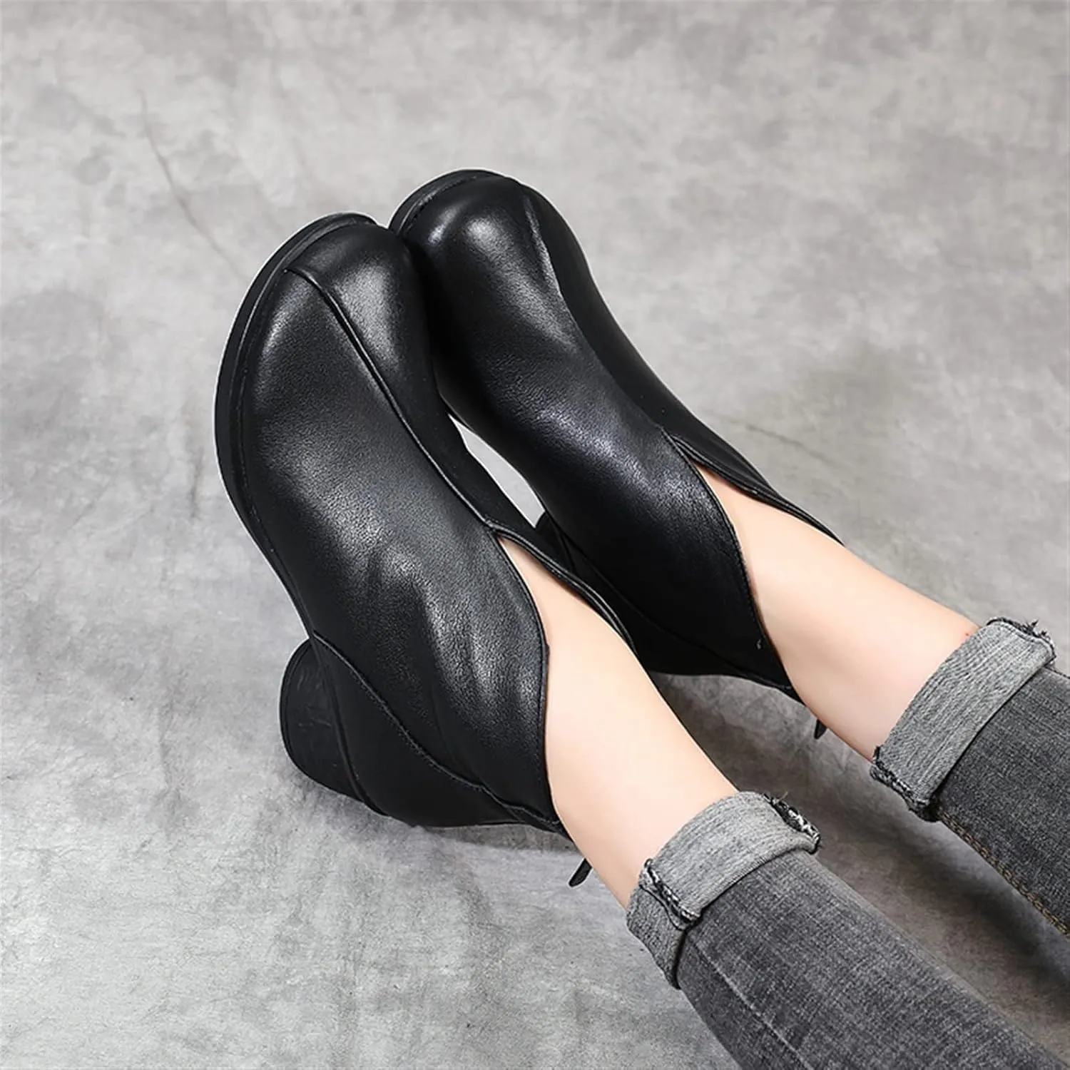 Womens Shoes Winter Boots Women Chelsea Shoes Booties Woman Ankle Boots Platform Shoes