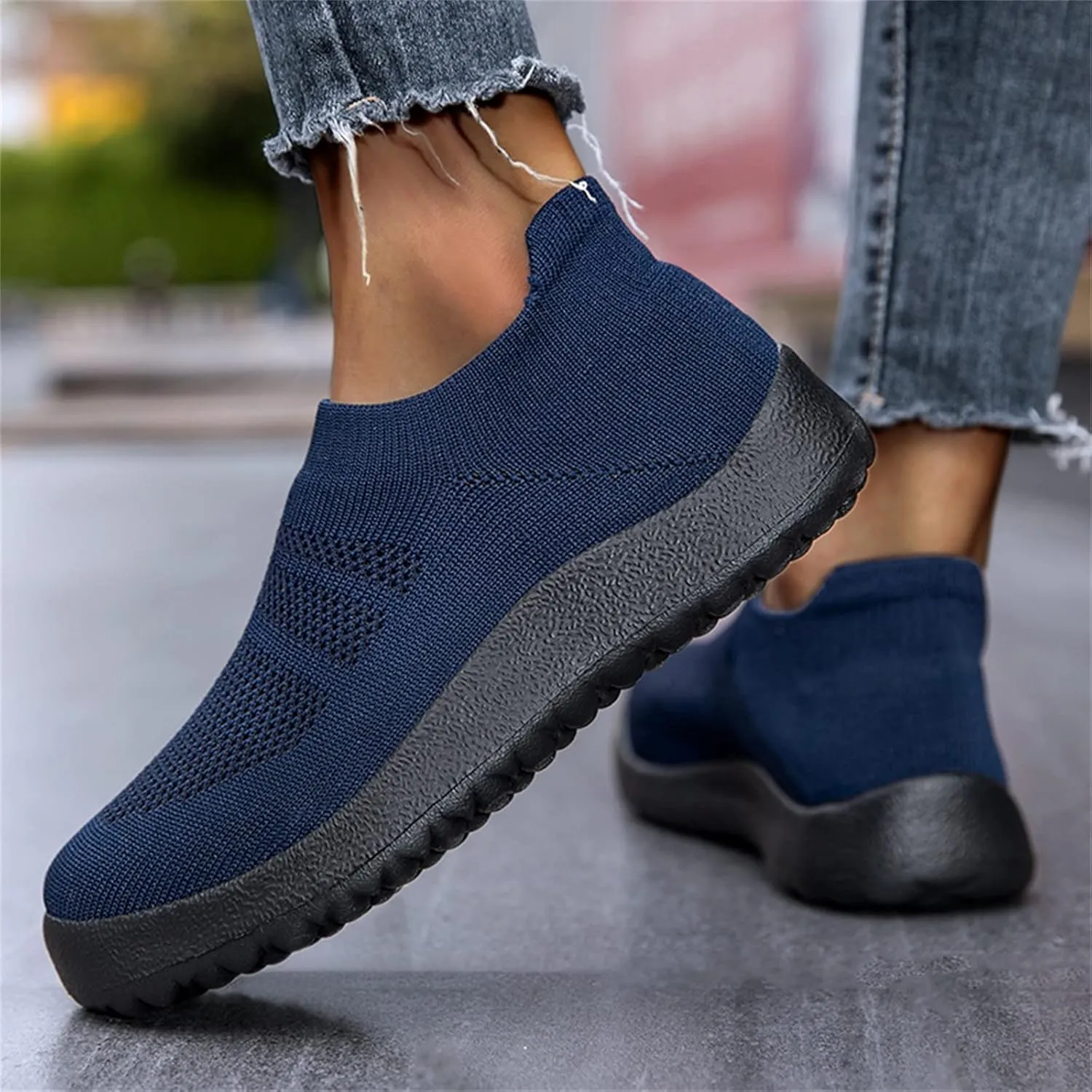 Womens Slip On Walking Shoes Non Slip Running Shoes Running Shoes for Women Mesh Breathable Men's Casual Shoes Dress Sneakers Platform Tennis Shoe Trainers Shoe