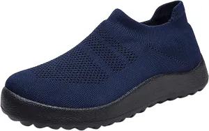 Womens Slip On Walking Shoes Non Slip Running Shoes Running Shoes for Women Mesh Breathable Men's Casual Shoes Dress Sneakers Platform Tennis Shoe Trainers Shoe
