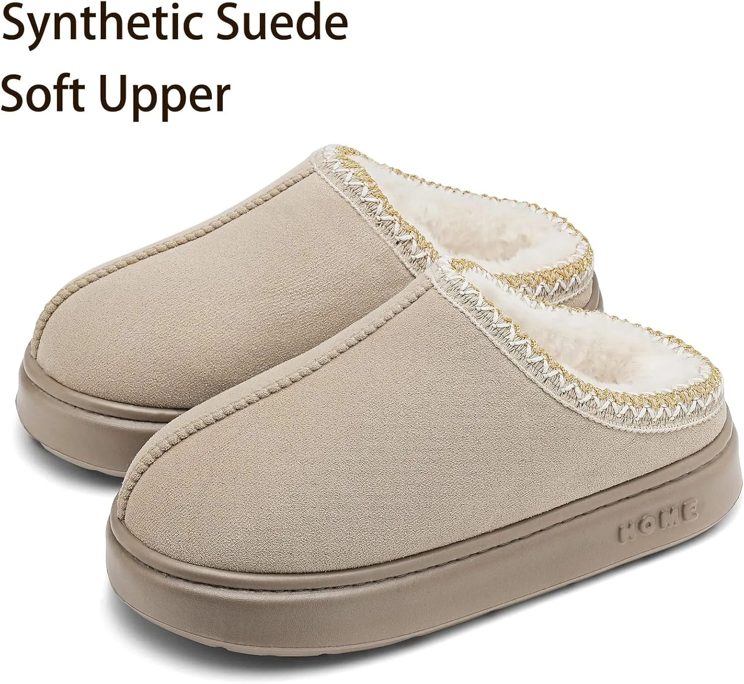 Women's Slippers Fluffy Winter House Shoes Platform Mini Boots Lined Short Ankle Boots Indoor Outdoor