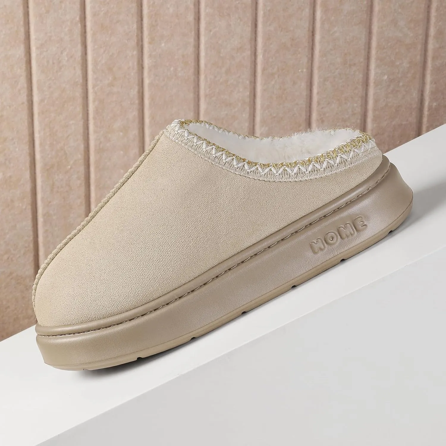 Women's Slippers Fluffy Winter House Shoes Platform Mini Boots Lined Short Ankle Boots Indoor Outdoor