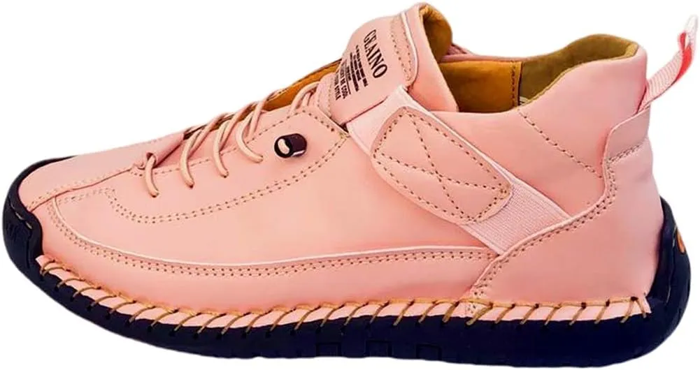 Women's Solid Color Casual Boots, Western Ankle Boots Lace Up Non-slip Platform Comfy Shoes, Versatile Wear-resistant Shoes