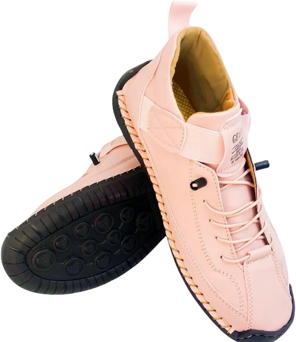 Women's Solid Color Casual Boots, Western Ankle Boots Lace Up Non-slip Platform Comfy Shoes, Versatile Wear-resistant Shoes
