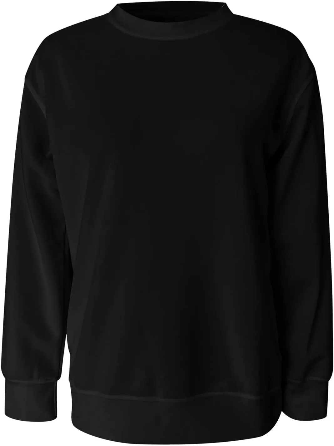 Women's Spring Casual Long Sleeve Sweatshirts Color Block/Solid/Gradient Lightweight Crew Neck Pullover Loose Fit Tunic Tops