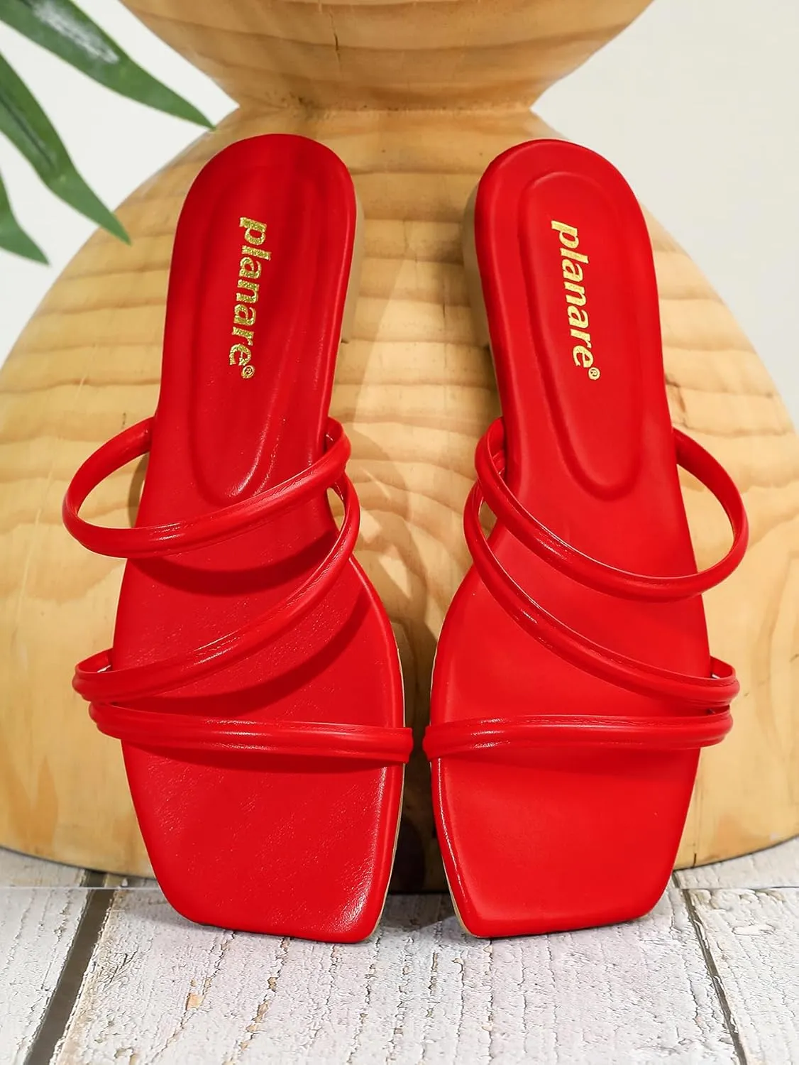 Women's Strappy Sandals – Open-Toe Square-Toe Slides – Fashionable Low-Heel Party Shoes