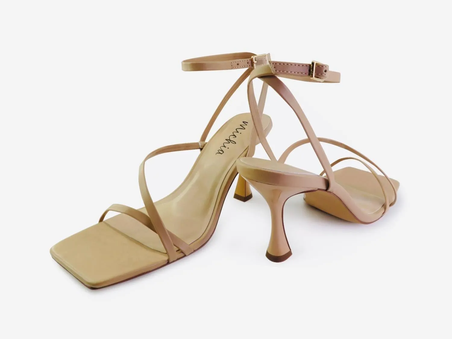 Women’s Strappy Square Open Toe heeled Sandals