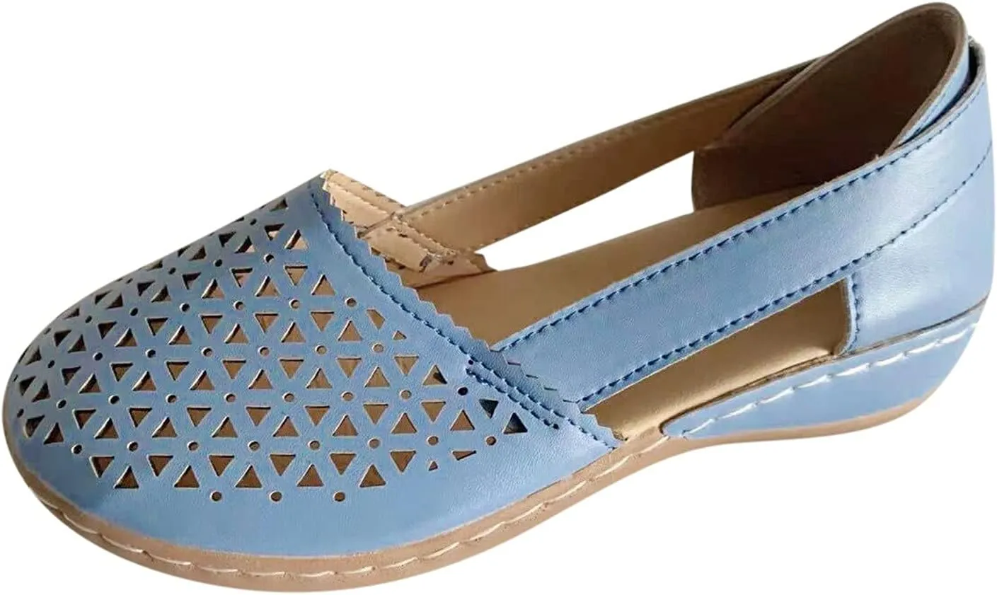 Women's Summer 2025 Orthopedic Fisherman Sandals - Black Mesh Wedge Slip-Ons with Arch Support