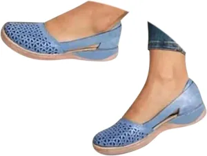 Women's Summer 2025 Orthopedic Fisherman Sandals - Black Mesh Wedge Slip-Ons with Arch Support