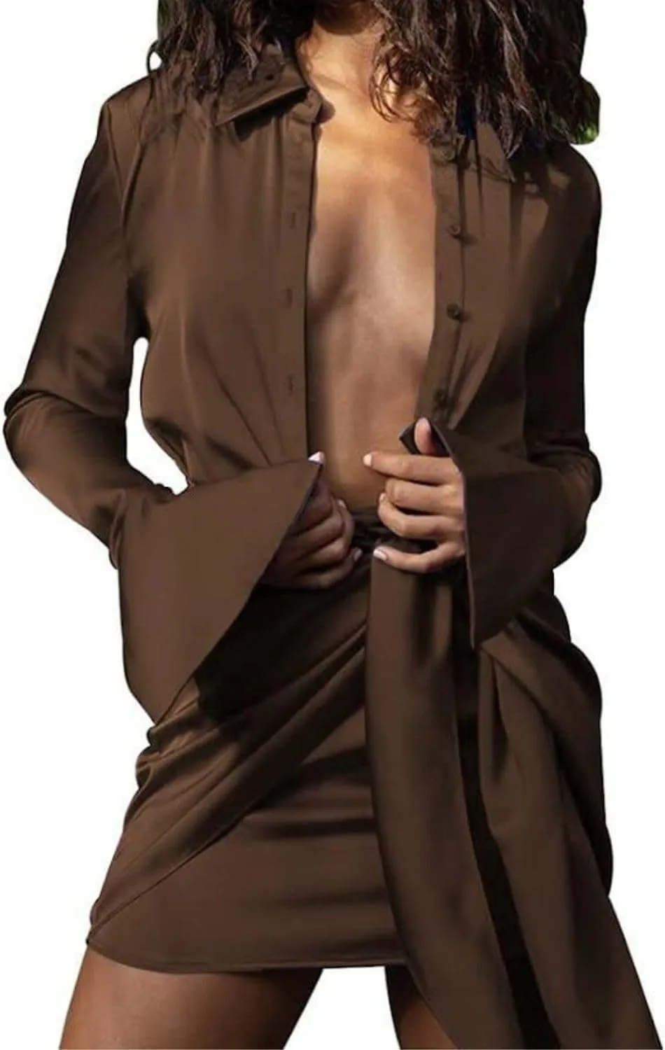 Women's Summer Cocktail Party Sexy Dress European Holiday Sundress Casual Slim Fitted Business