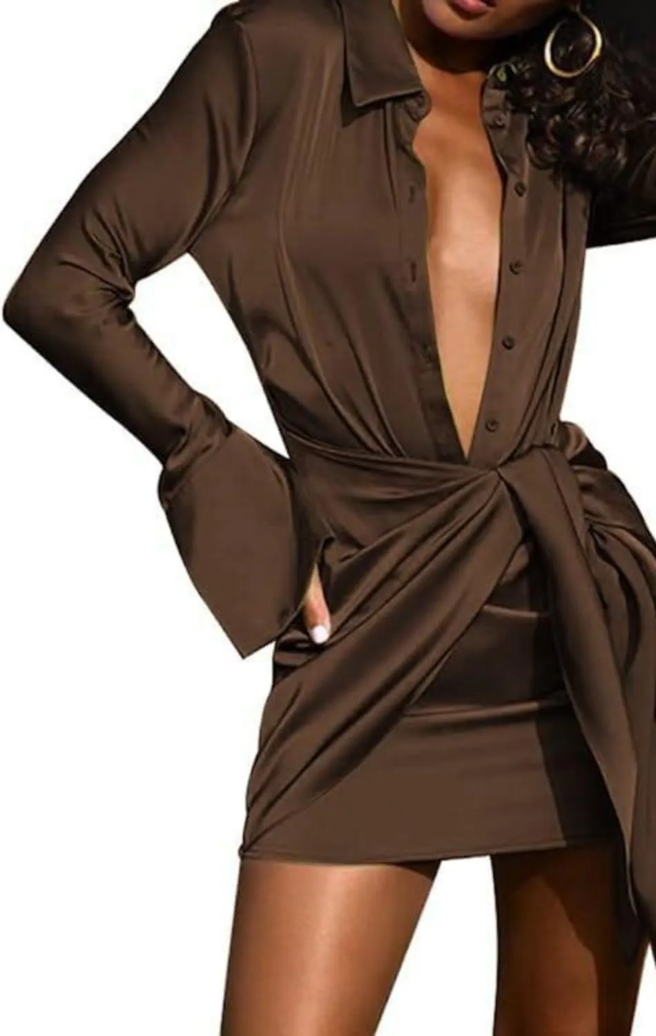 Women's Summer Cocktail Party Sexy Dress European Holiday Sundress Casual Slim Fitted Business